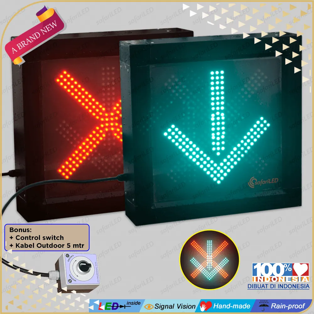 Lampu LED Cross arrow 40 x 40cm safariLED