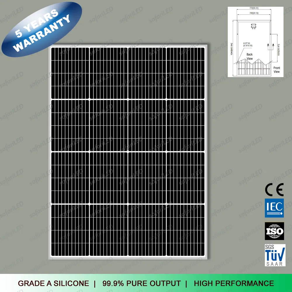 Solar panel 100Wp monocristallyne